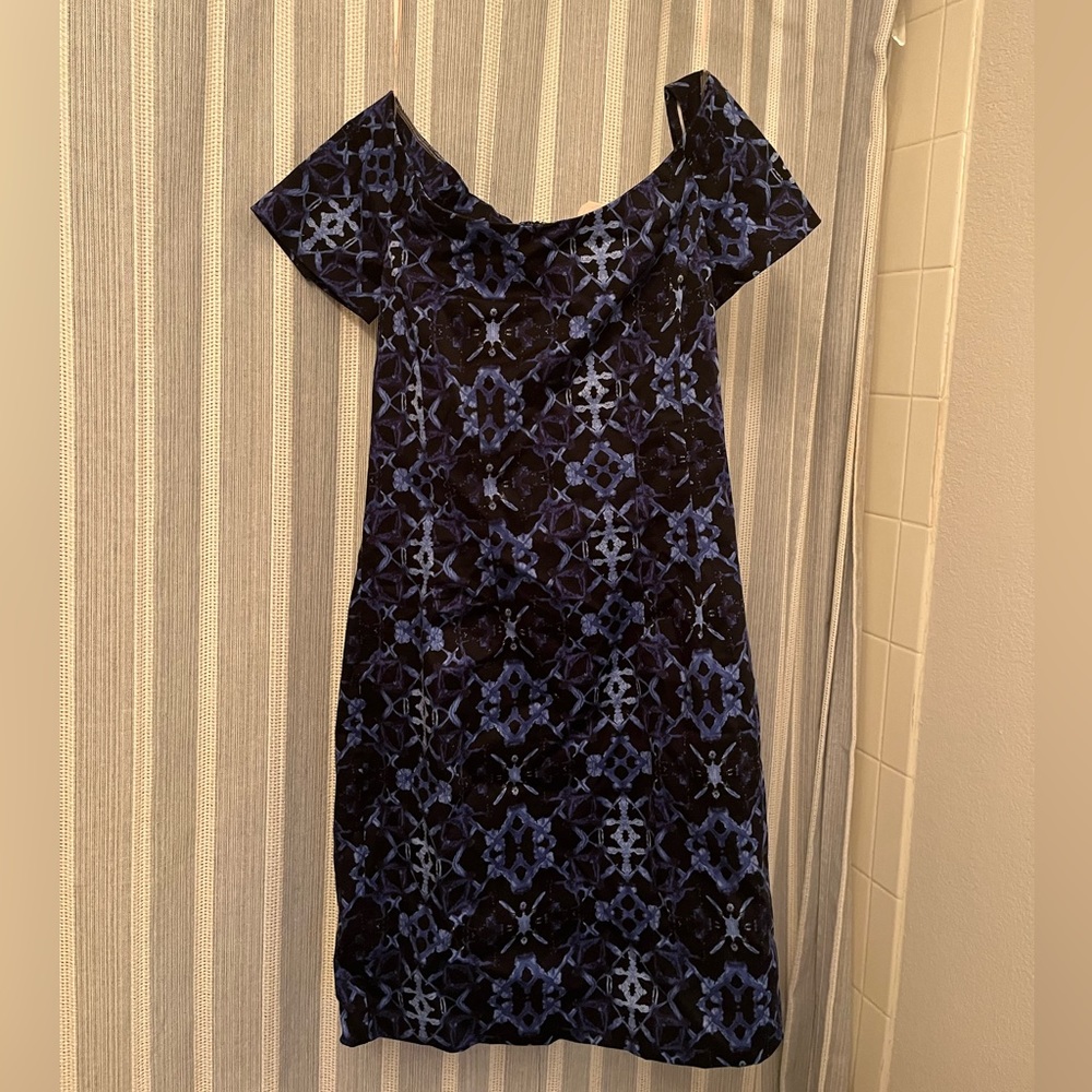 Off the shoulder print dress